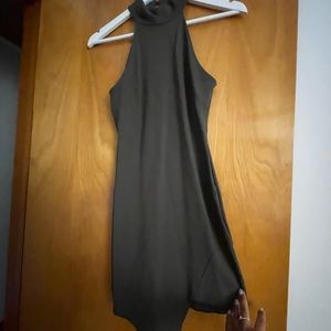 Olive Windsor High neck bodycon dress